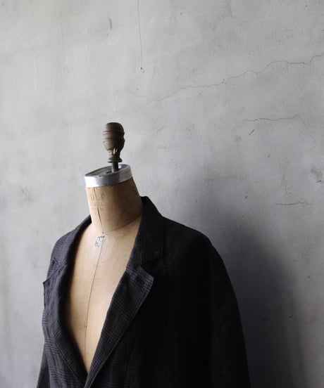 klauseクロイゼ / French Linen Glen Check Tailored Jacketジャケット/ kla-26045