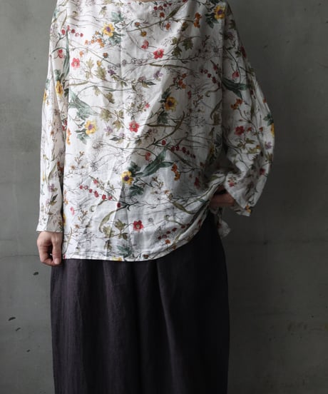 cavane キャヴァネ / Tunic long-sleeve linen100シャツ / ca-26139
