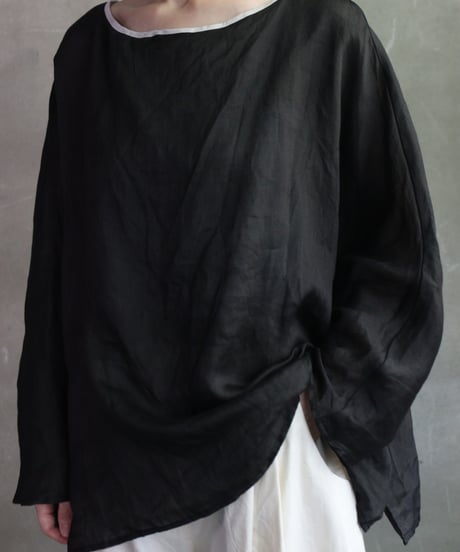 cavane キャヴァネ / Tunic long-sleeve Linen100シャツ / ca-26131