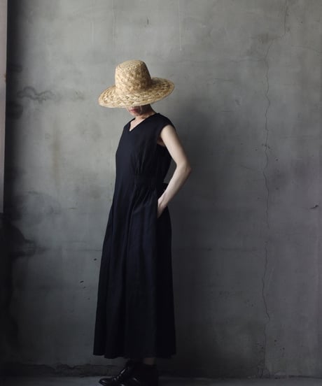cavane キャヴァネ / Sleeveless Dress linen100ワンピース / ca-26089