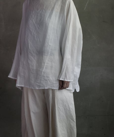 cavane キャヴァネ / Tunic long-sleeve Linen100シャツ / ca-26130