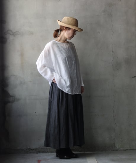 cavane キャヴァネ / Tunic long-sleeve Linen100シャツ / ca-26102