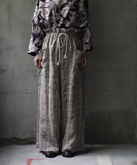 cavane キャヴァネ / Side-Pocket wide pants cotton/wool100パンツ / ca-26143