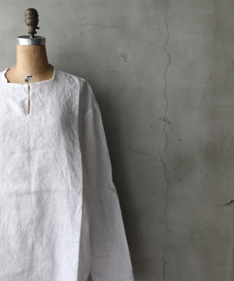 klauseクロイゼ / Belarus Linen C.S.Slit Neck Shirt / kla-26039