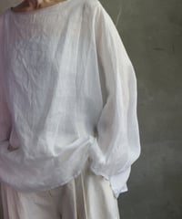 cavane キャヴァネ / Tunic long-sleeve Linen100シャツ / ca-26130