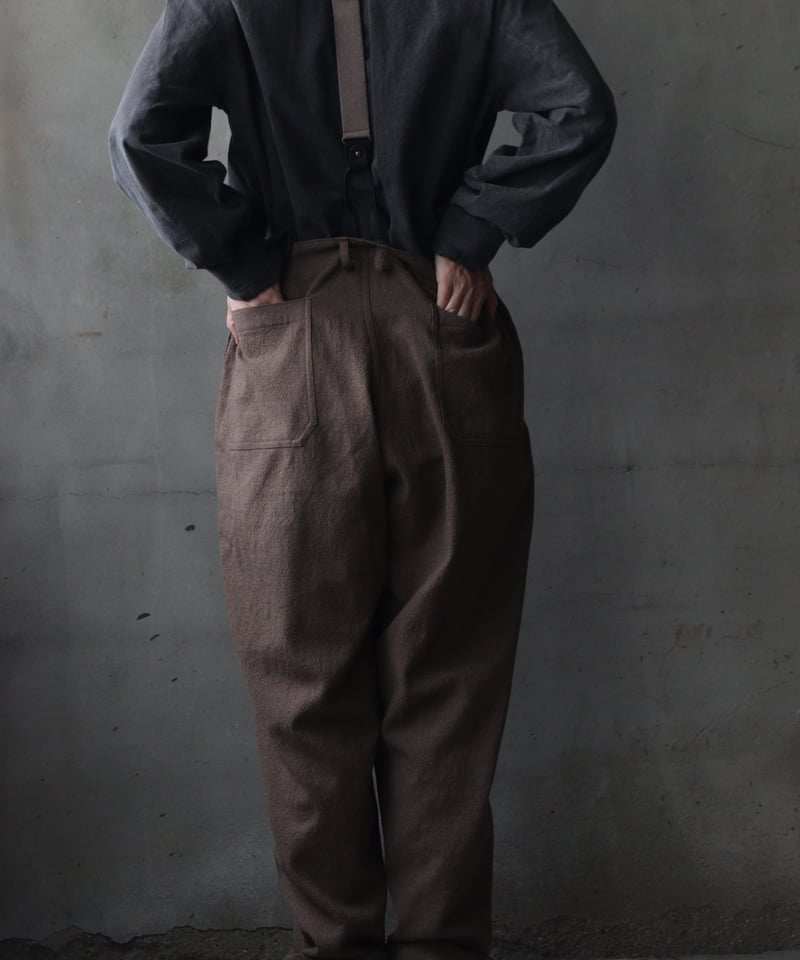 cavane キャヴァネ / Over pants with suspendersパンツ /