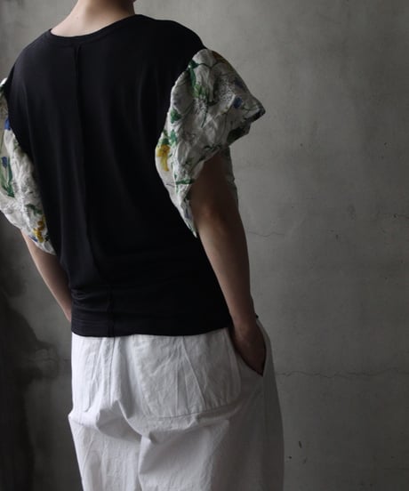 cavane キャヴァネ / Ruffled sleevesTシャツ / ca-26124