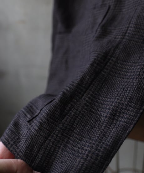 klauseクロイゼ / French Linen Glen Check Tailored Jacketジャケット/ kla-26045