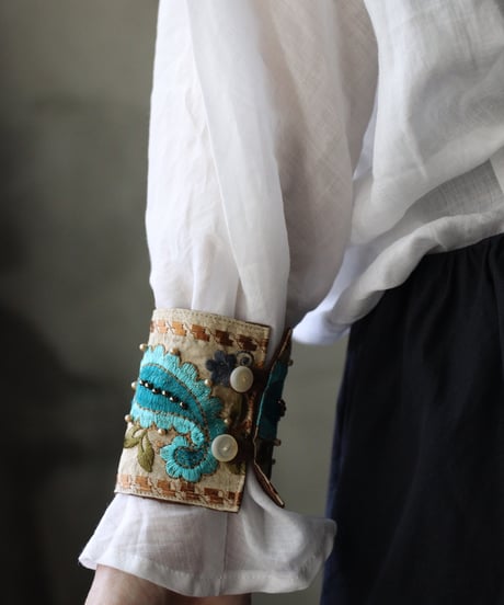 cavane キャヴァネ / Vintage Fabric Braceletブレスレット / ca-26153
