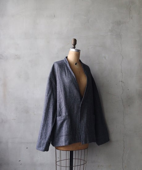 klauseクロイゼ / Organic Cotton Tweed Gown Short / kla-26061