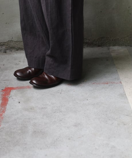 cavane キャヴァネ / Volume Wide Pants with Belt Linen100パンツ/ ca-26134