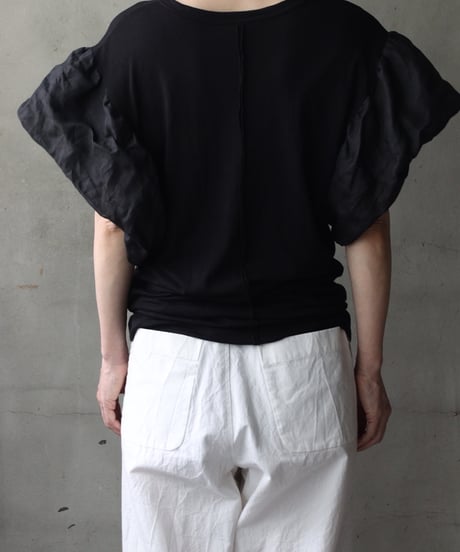 cavane キャヴァネ / Ruffled sleevesTシャツ / ca-26125