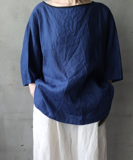 cavane キャヴァネ / Tunic half-sleeve Linen100シャツ / ca-26084