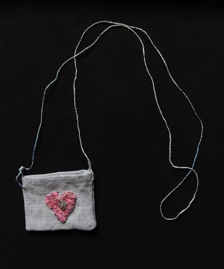 Antonia Rossi (Antomoon)/ Artisan Embroidered little pouch omamori vintage Necklaceネックレス / An-26024