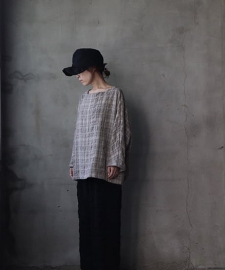 cavane キャヴァネ / Tunic long-sleeve wool&cotton100シャツ / ca-26146