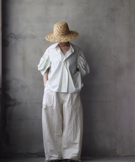 NATIVE VILLAGE ネイティブヴィレッジ / No.5 Simple longing 刺繍ギャザースリーブブラウス/ na-26023