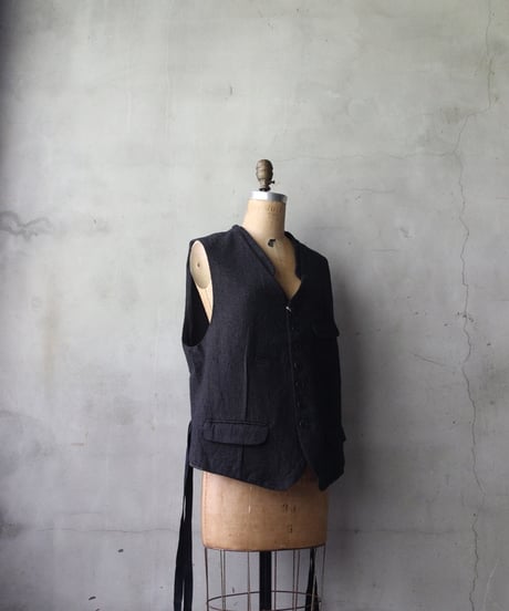 KLASICA クラシカ / Square shaped loose Vest "JEUNET " ベスト / kl-26026