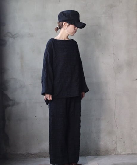 cavane キャヴァネ / Tunic long-sleeve wool&cotton100シャツ / ca-26145
