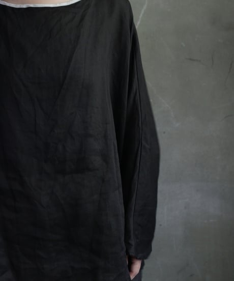 cavane キャヴァネ / Tunic long-sleeve Linen100シャツ / ca-26131