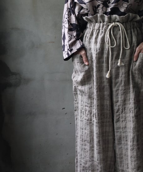 cavane キャヴァネ / Side-Pocket wide pants cotton/wool100パンツ / ca-26143