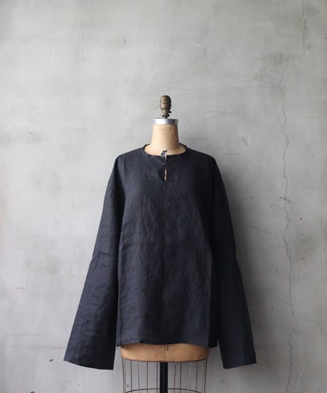 klauseクロイゼ / Belarus Linen C.S.Slit Neck Shirt / kla-26040