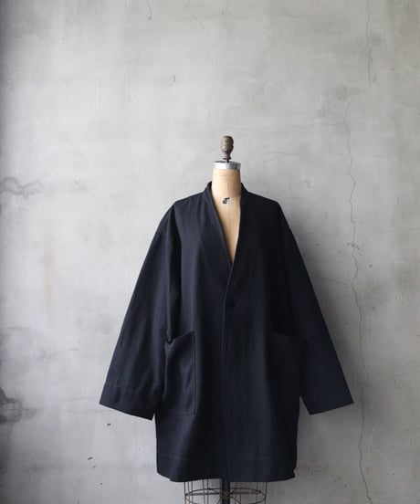 klauseクロイゼ / Shetland Wool Herringbone Gown Middle Length  / kla-26065