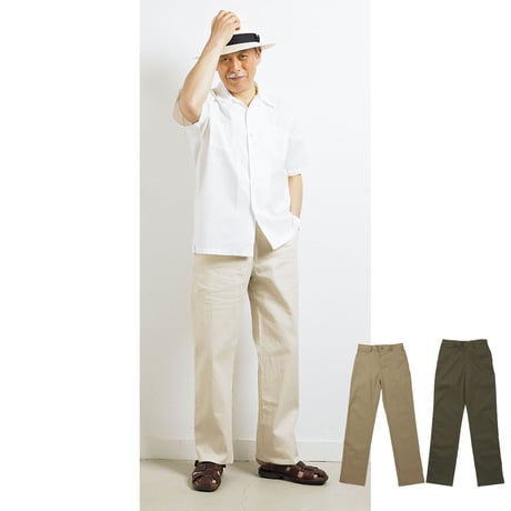BS372 ストレッチリネンパンツ/メンズ