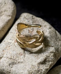 HARIM ハリム / Owl Feather ring K18coating リング / HRR015 G