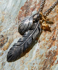 HARIM ハリム / Leef Feather with Golden rose ネックレス / HRP021rose