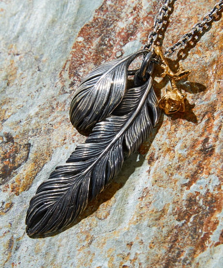 HARIM ハリム / Leef Feather with Golden rose / HRP021rose