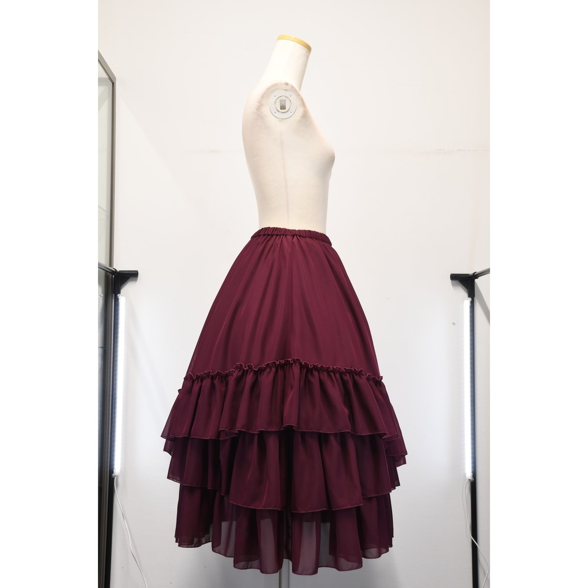 サンプル】シフォンヴェールスカート／ボルドー | Sheglit MiDiom