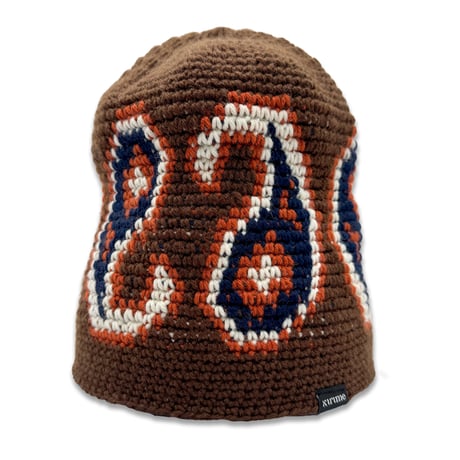Paisley Knitting Long Beanie