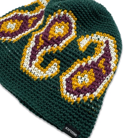 Paisley Knitting Long Beanie