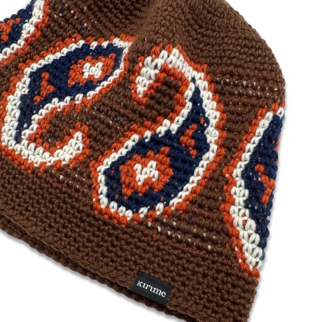 Paisley Knitting Long Beanie