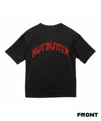 NUT-BUTTER カーブ ロゴ 5.6オンス ビッグシルエット Ｔシャツ ブラック 2