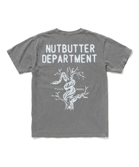 DEPARTMENT ロゴ 6.1オンス ガーメントダイ Tシャツ グレー