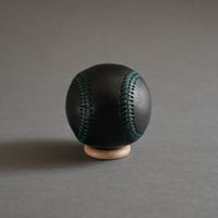 硬式野球ボール　ブッテーロハッチ　ブラック × グリーンステッチ　【B級品】