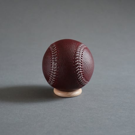 硬式野球ボール　ブッテーロハッチ　ワイン × グレーステッチ