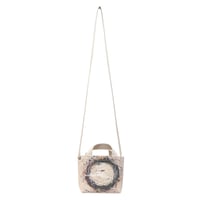 canvas mini shoulder / Embroidery jumping rabbit