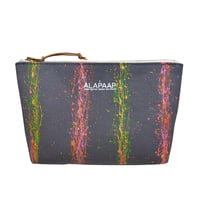pouch /  grey stripe splash