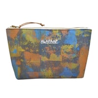 pouch /  grey  block paint