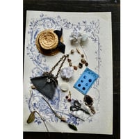 黒いリボンの帽子とお道具の標本セット