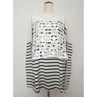 EMBROIDARY BORDER  T-SHIRT  / AR011