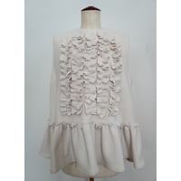 FLEECE FRILL VEST   /  262-AS022 /   WHITE