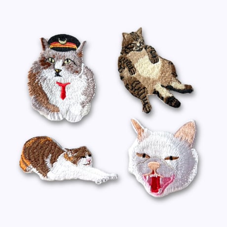 刺繍ワッペン｜猫だらけ