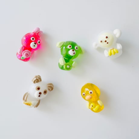 ハイウェイオアシス ／ どうぶつゼリーのブローチ