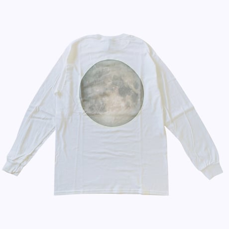 NASA MOON LONG T-shirt WHITE（Glow)