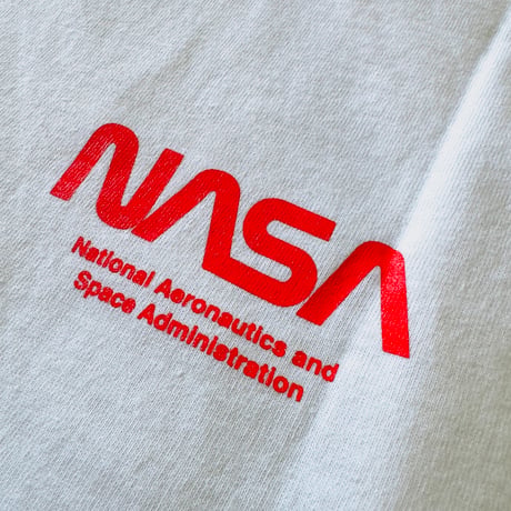 NASA MOON LONG T-shirt WHITE（Glow)
