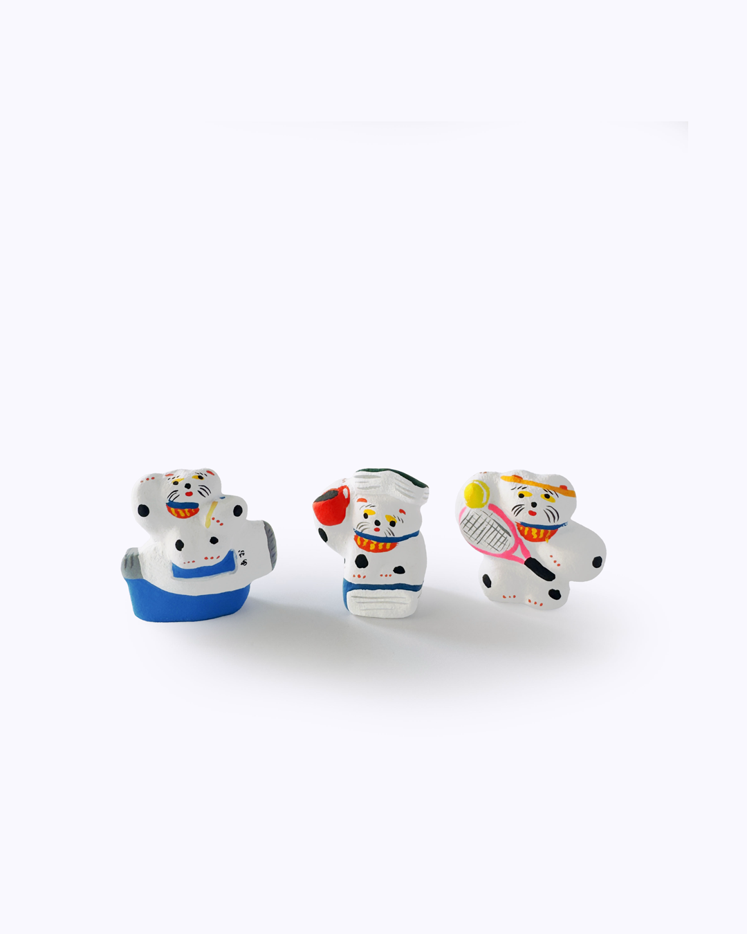 ヘレンド　ハンガリー製手描き白猫のつまみ付き八角 ボンボン入れ habotan ／ 土人形（普) ｜9月の招き猫 | はちみせ （83）