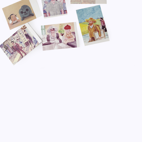 伊野孝行 ／ 「画家の肖像シリーズ」絵葉書6枚セット